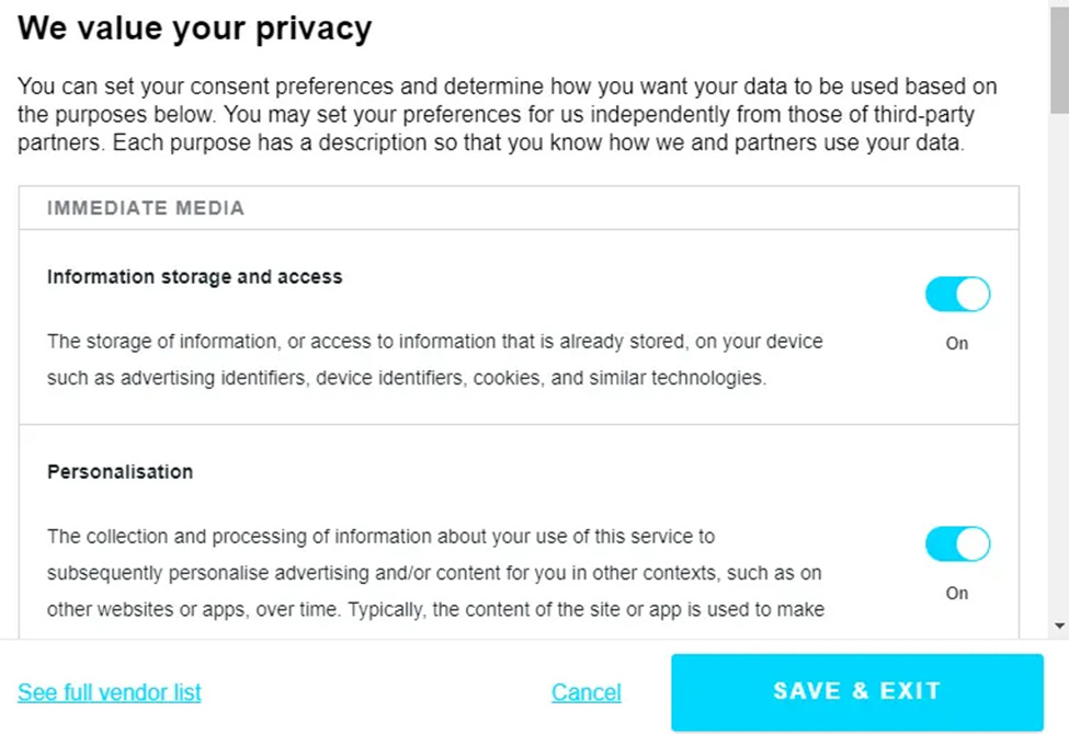 Opt Out Privacy Choice